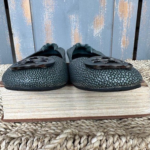 Tory Burch Stingray Reva Smoke Sz 7? - Picture 5 of 14